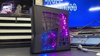 Custom Black Xbox 360 Slim RGH3 w/ Spiderweb Cut Out!