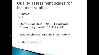 Avoiding bias, quality assessment and synthesising results