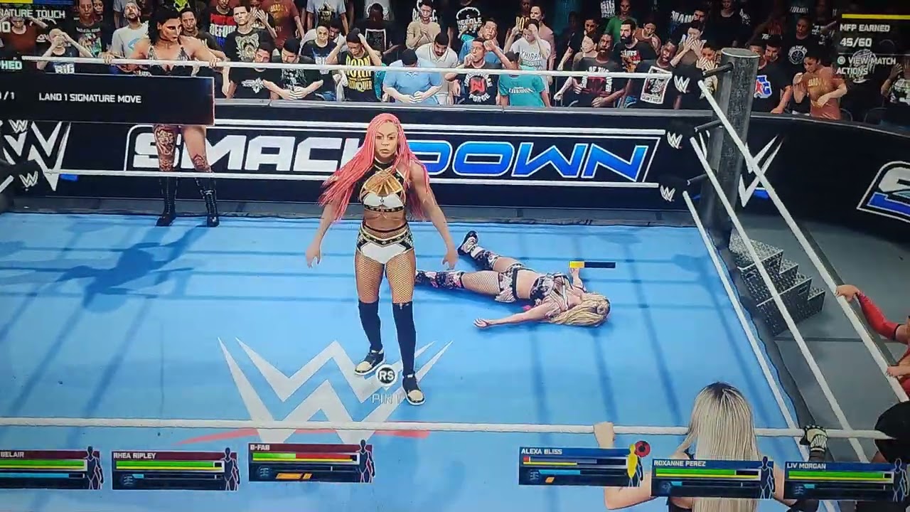 WWE 2k25 weekly towers week 50 match 5 women's 3 on 3 tag team match Monday January 26th 2026