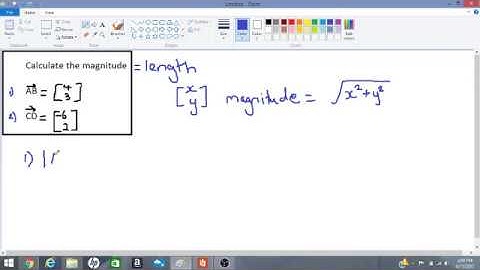 calculating the magnitude of vectors in the xy plane