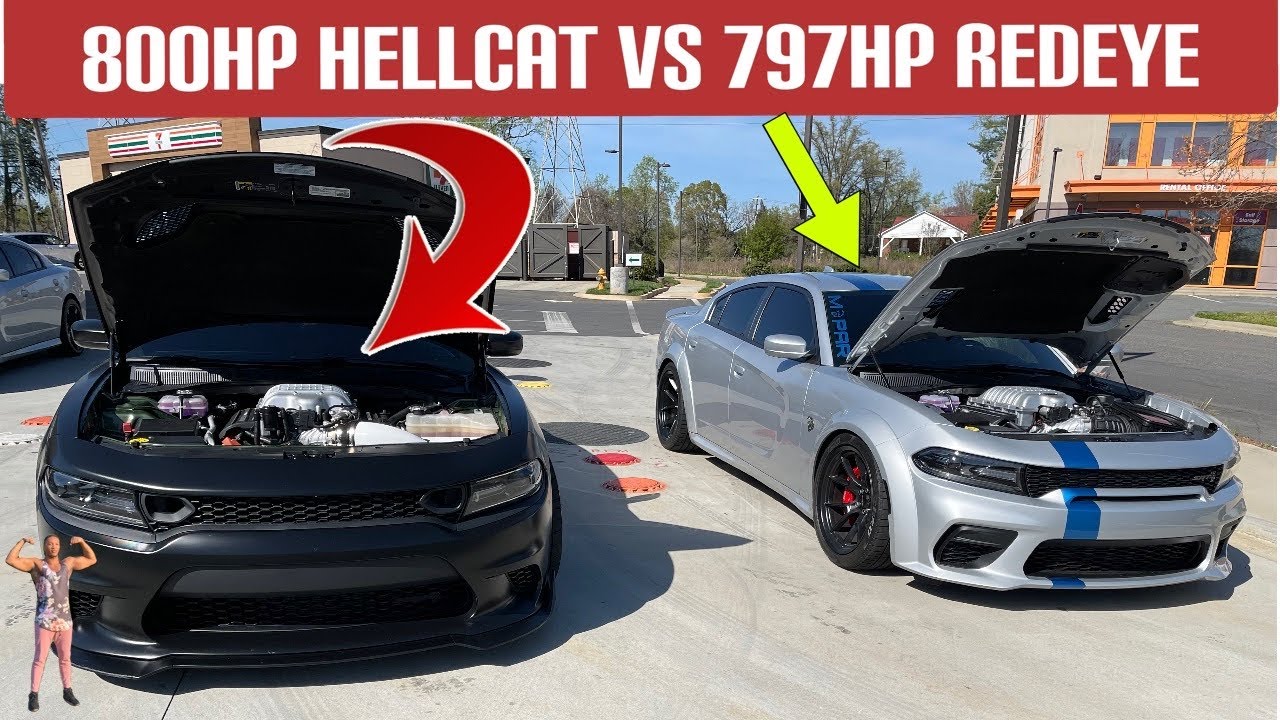 Stage 1 Dodge Charger Hellcat VS Stock Dodge Charger Redeye - YouTube