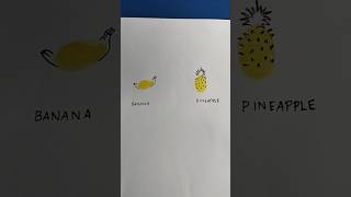 fingerprint pineapple/ fingerprint banana/ fingerprint fruits #banana #pineapple #art #shorts