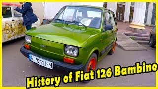 History of Fiat 126 Bambino. Classic Italian Cars From the 1990s. Old Cars Show