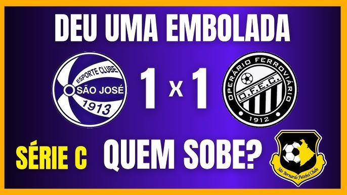 EMPATE COM SABOR DE DERROTA, SÃO JOSÉ 1 X 1 OPERÁRIO