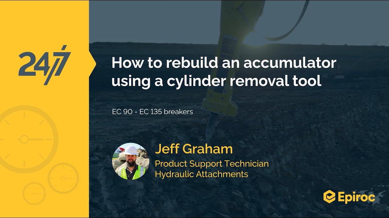 How to rebuild an accumulator using a cylinder removal tool EC line