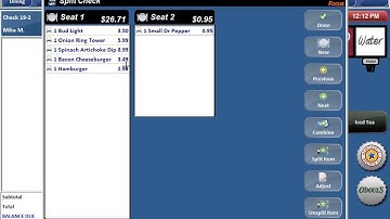 Split a Check - Focus POS