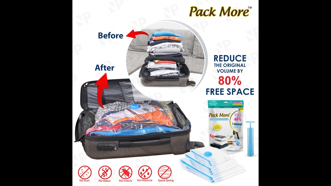 Duverra Premium Reusable Vacuum Storage Space Saver Bag, Large, 80