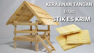 Miniatur Pos Kamling Dari Stik Es Krim Diy