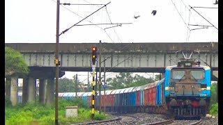 Celebrity Unbelievable Python Longest Train With Twin Locomotive IRFCAWAG-7 & WAG-7   Indian Railways Profile