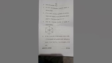 # BSC (5th Semester) Math paper (Graph Theory and Discrete  Mathmatics) At VBSPU