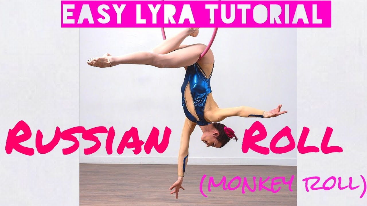 Easy Intermediate AERIAL HOOP (Lyra) Tutorial - RUSSIAN ROLL (Monkey Roll)