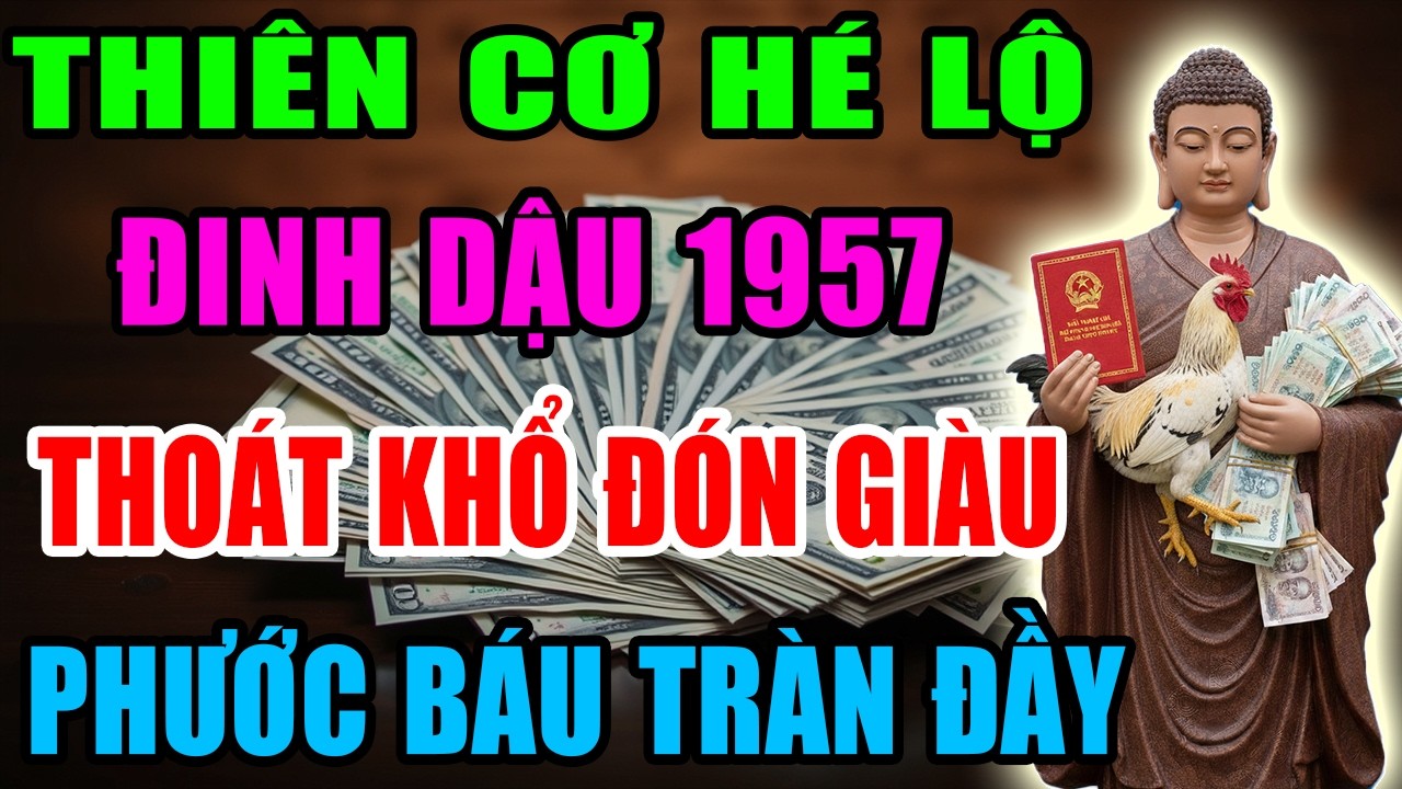 Thiên Cơ Hé Lộ: Đinh Dậu 1957 Sắp Thoát Khổ Đón Giàu, Vận Tiền Bật Mạnh, Phước Báu Tràn Đầy