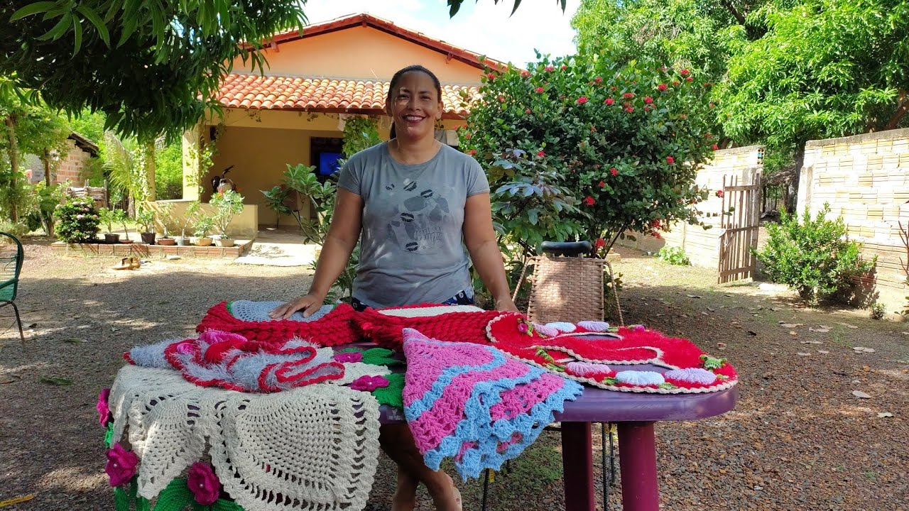 A CROCHÊTEIRA ILEIDA APRESENTOU BELÍSSIMOS TRABALHOS DE CROCHÊ, NA MEGA PRODUÇÃO DE FEVEREIRO 