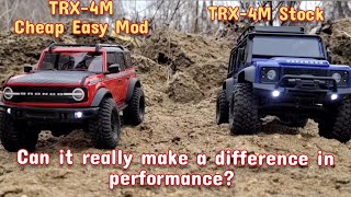 Traxxas TRX-4M's Easy Mod vs. Stock vs. Panda Hobby Tetra vs. SCX24 on the Rocks #traxxas #rccrawler