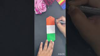 Tricolour bookmark #shorts #youtubeshort #diy #independenceday #craft #bookmark #india #15august