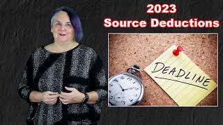 2023 Source Deductions Payment Deadline