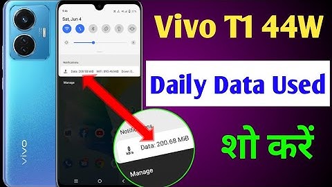 Vivo t1 44w me daily data use kaise dekhe / how to enable daily data used vivo t1 44w / Vivo t1