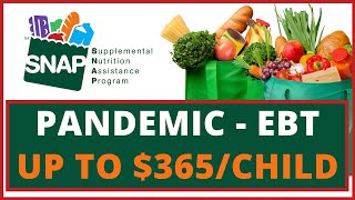 Pandemic ebt (p-ebt), you can get up to $365 per child, is for
students who are normally able free or reduced price school meals.
during the lockdown ...