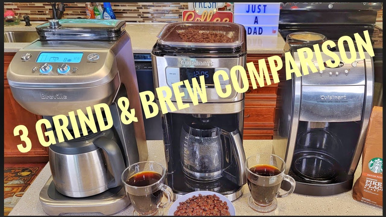 Breville Cuisinart Grind and Brew Coffee Maker Comparison TASTE TEST