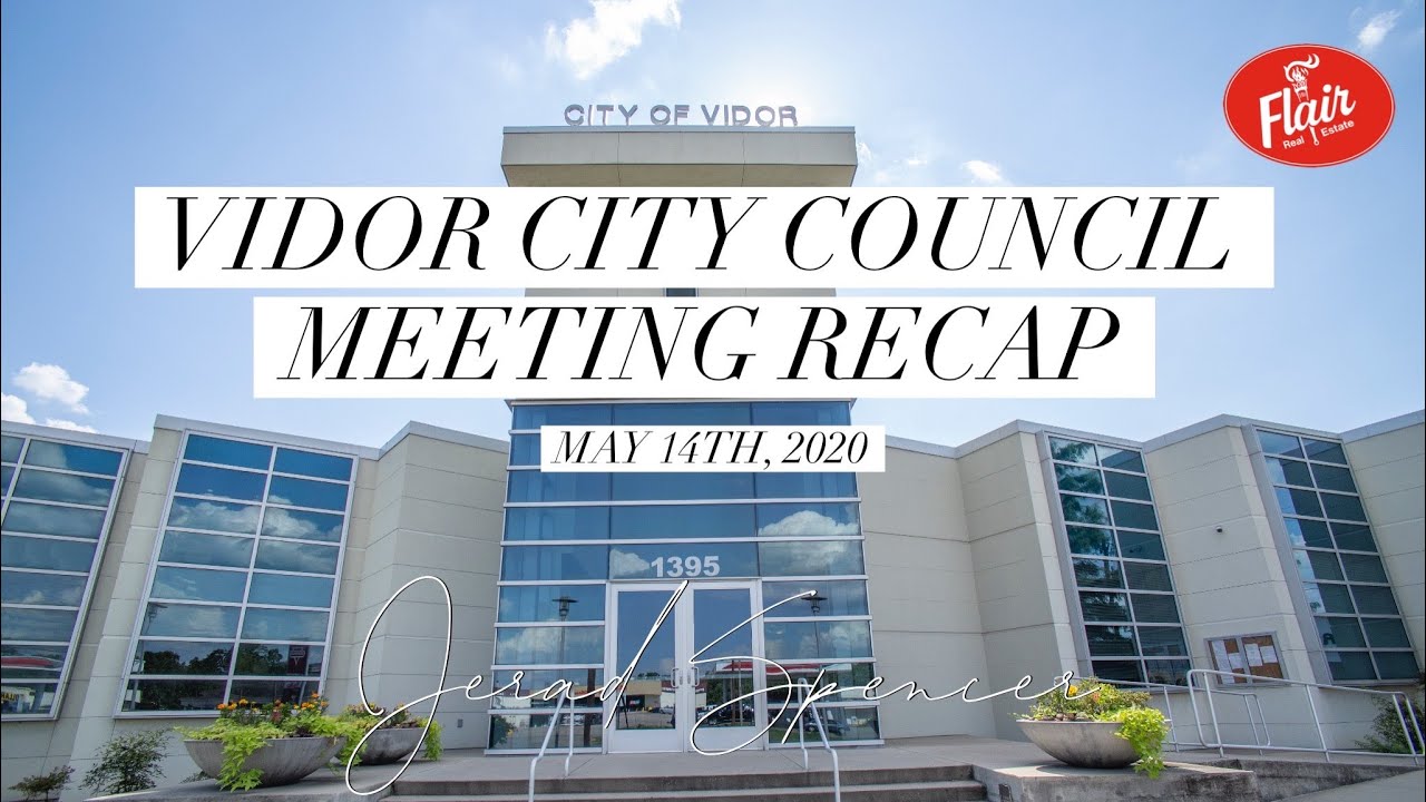 Vidor City Council Meeting Overview 51420 YouTube