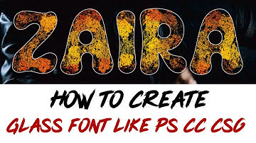 Make New Color Texture Glass Font In Ps Touch | How To Make Glass Font | Glass Font |Zarraq Creation