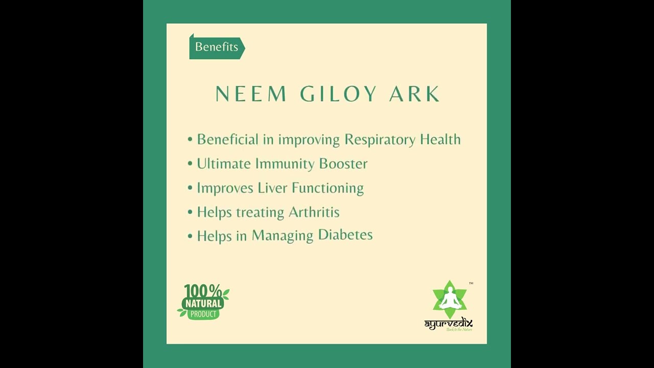 Ayurvedix Neem Giloy Ark | Neem Giloy Distillate for Improving Immunity, Respiratory Problems