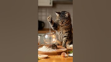 Shocking! 😱😱The cat sets a trap and waits in silence やばすぎ！😱😱猫は罠を仕掛けて静かに待っている #shorts #tabbycat #trap