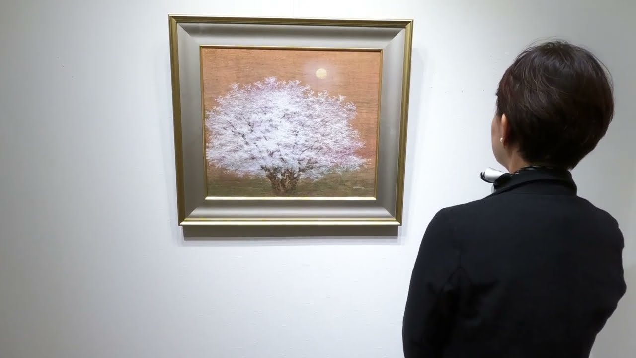 増本憲樹 一心行の桜 桜 絵画 油絵 和風 インテリア 熊本県南阿蘇 一点