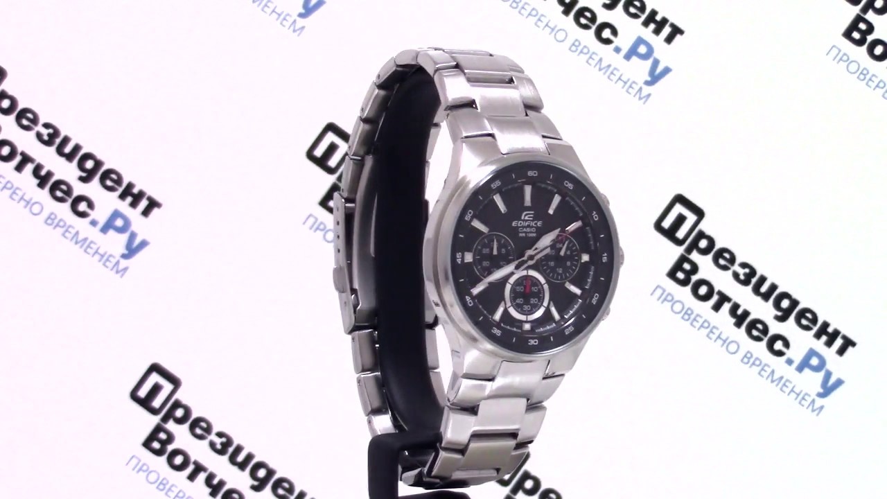 Casio EDIFICE EF-562D-1A [EF-562D-1AVEF] - Круговой обзор от PresidentWatches.Ru