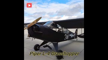 Piper L-4 Grasshopper WW2 reconnaissance Aircraft  (J-3 Cub in Olive Drab) #aviation #military