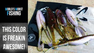 POPULAR COLORS: WATERMELON RED PEARL; Soft Plastic Lure How-To screenshot 5