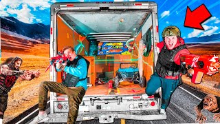 Box Fort Zombies TRUCK Survival! 24 Hour ZOMBIES Nerf War Z