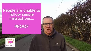 People are unable to follow simple instructions - PROOF...