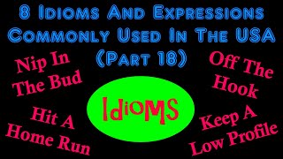 8 Idioms And Expressions Commonly Used In The USA (Part 18)