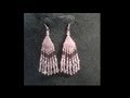 Brick stitch earring with Swarovski and Miyuki beads beading tutorial