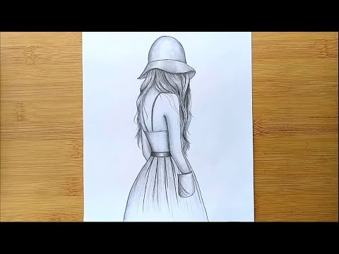 Easy Way To Draw A Girl With Hat Step By Step Pencil