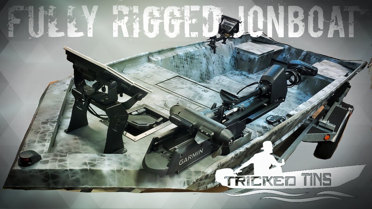 Fully Rigged Jonboat! "How to install Garmin Panoptics / Livescope