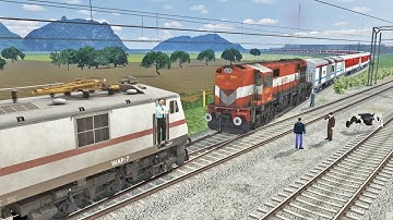 Two Trains on Same Track Due To Track Fault - Emergency STOP || Train Simulator