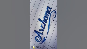Archana Name Art #shorts #ytshorts