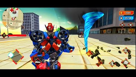 Robot Tornado Transform Shooting Games * Android Gameplay #3