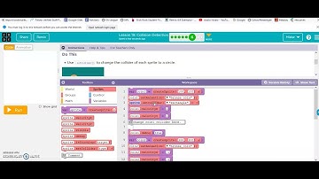 Code.org Lesson 19 Collision Detection