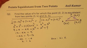 Equation of Line Equidistant from Two Points Coordinate Geometry Class 10