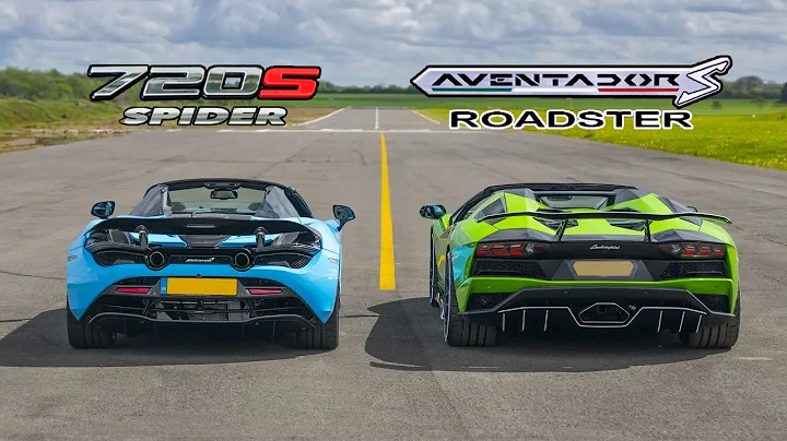 Lamborghini Aventador S Roadster vs McLaren 720S Spider - DRAG RACE, ROLLING RACE & BRAKE TEST