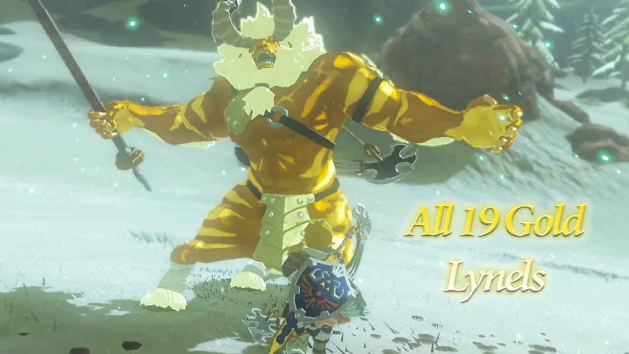 KILLING ALL 19 GOLD LYNELS IN HYRULE Zelda Breath of the