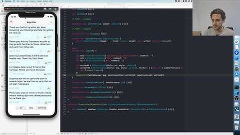 Coding the iOS app Pray4me #2