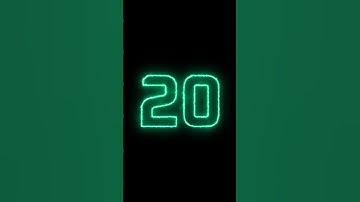 20 Second Countdown Timer with  Beep sound and Alarm Digital Clock Green neon light glowing number