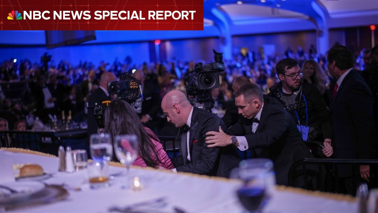 How the ballroom reacted as Trump was evacuated from White House Correspondents’ Dinner