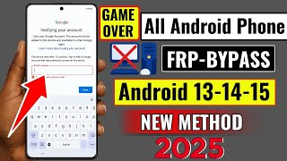 🔥 How to Bypass Gmail Login After Reset 2025 📱 Android 13/14/15 | 100% Working ✅ | No PC