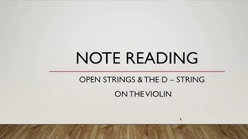 Violin Open strings & D string Note reading