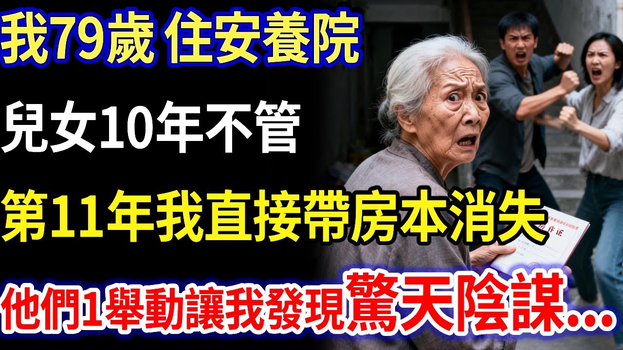 我79歲，住安養院，兒女10年不管，第11年我直接帶著房本消失，他們1舉動讓我發現驚天陰謀...